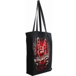 Spiral Direct Sac Fourre-Tout 'Live Loud' En Coton Noir -ALCHEMY GOTHIC shop sac fourre tout live loud en coton noir 3