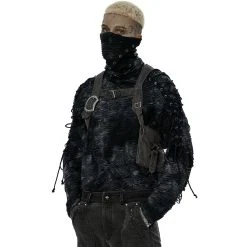 PUNK RAVE Sac Harnais 'Samhain' Noir -ALCHEMY GOTHIC shop sac harnais samhain noir 3