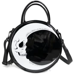 DEVIL FASHION Sac Rond 'Skull Moon' Noir Et Blanc
