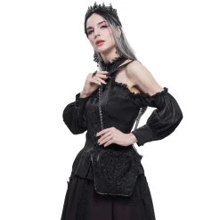 DEVIL FASHION Sac 'Satin Blood' Noir -ALCHEMY GOTHIC shop sac satin blood noir 2