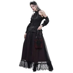 DEVIL FASHION Sac 'Satin Blood' Rouge Et Noir 18 DEVIL FASHION Sac 'Satin Blood' Rouge Et Noir -ALCHEMY GOTHIC shop sac satin blood rouge et noir 4