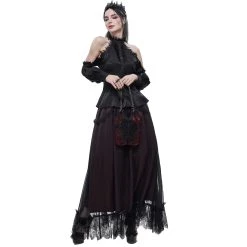 DEVIL FASHION Sac 'Satin Blood' Rouge Et Noir 19 DEVIL FASHION Sac 'Satin Blood' Rouge Et Noir -ALCHEMY GOTHIC shop sac satin blood rouge et noir 5