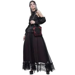 DEVIL FASHION Sac 'Satin Blood' Rouge Et Noir 20 DEVIL FASHION Sac 'Satin Blood' Rouge Et Noir -ALCHEMY GOTHIC shop sac satin blood rouge et noir 6