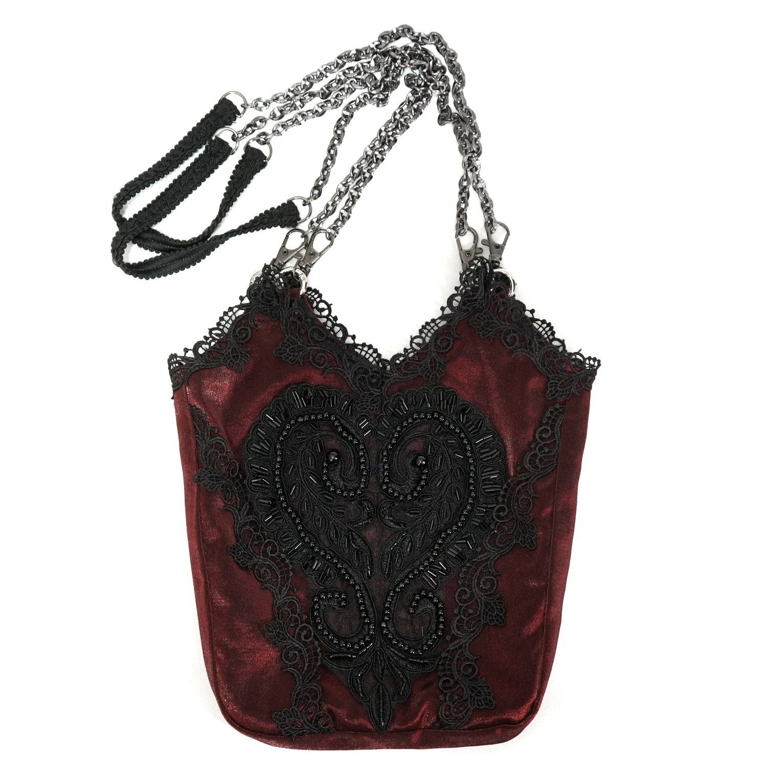 DEVIL FASHION Sac 'Satin Blood' Rouge Et Noir 10 DEVIL FASHION Sac 'Satin Blood' Rouge Et Noir – Image 8