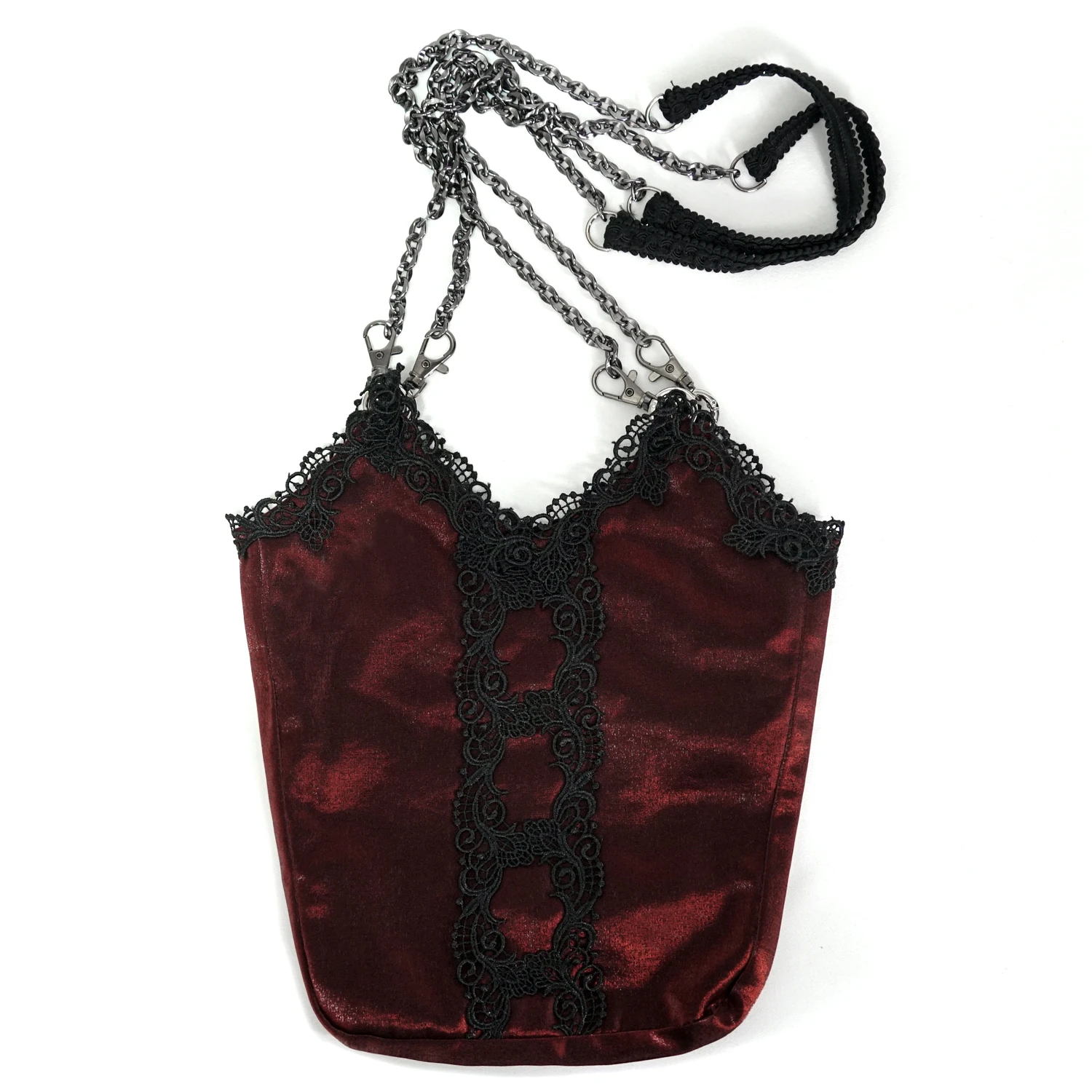 DEVIL FASHION Sac 'Satin Blood' Rouge Et Noir 11 DEVIL FASHION Sac 'Satin Blood' Rouge Et Noir – Image 9
