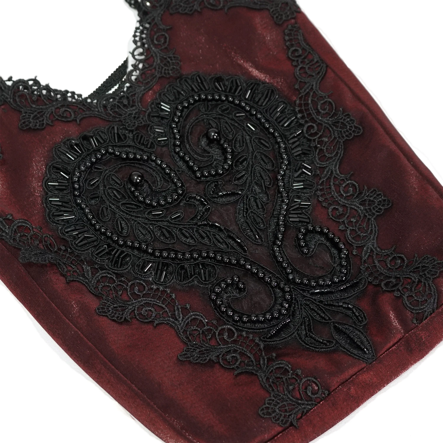 DEVIL FASHION Sac 'Satin Blood' Rouge Et Noir 12 DEVIL FASHION Sac 'Satin Blood' Rouge Et Noir – Image 10