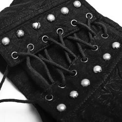 PUNK RAVE Serre-Taille Gothique 'Bestia' Noir -ALCHEMY GOTHIC shop serre taille gothique bestia noir 10