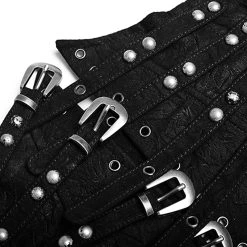 PUNK RAVE Serre-Taille Gothique 'Bestia' Noir -ALCHEMY GOTHIC shop serre taille gothique bestia noir 12