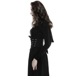 PUNK RAVE Serre-Taille Gothique 'Bestia' Noir -ALCHEMY GOTHIC shop serre taille gothique bestia noir 4