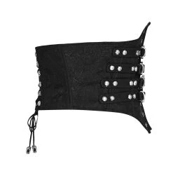 PUNK RAVE Serre-Taille Gothique 'Bestia' Noir -ALCHEMY GOTHIC shop serre taille gothique bestia noir 8