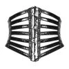 PUNK RAVE Serre-Taille Gothique 'Black Cage' Noir -ALCHEMY GOTHIC shop serre taille gothique black cage noir