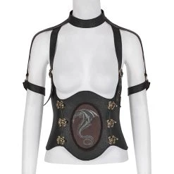PUNK RAVE Serre-Taille Marron Foncé 'Dragon Lady'
