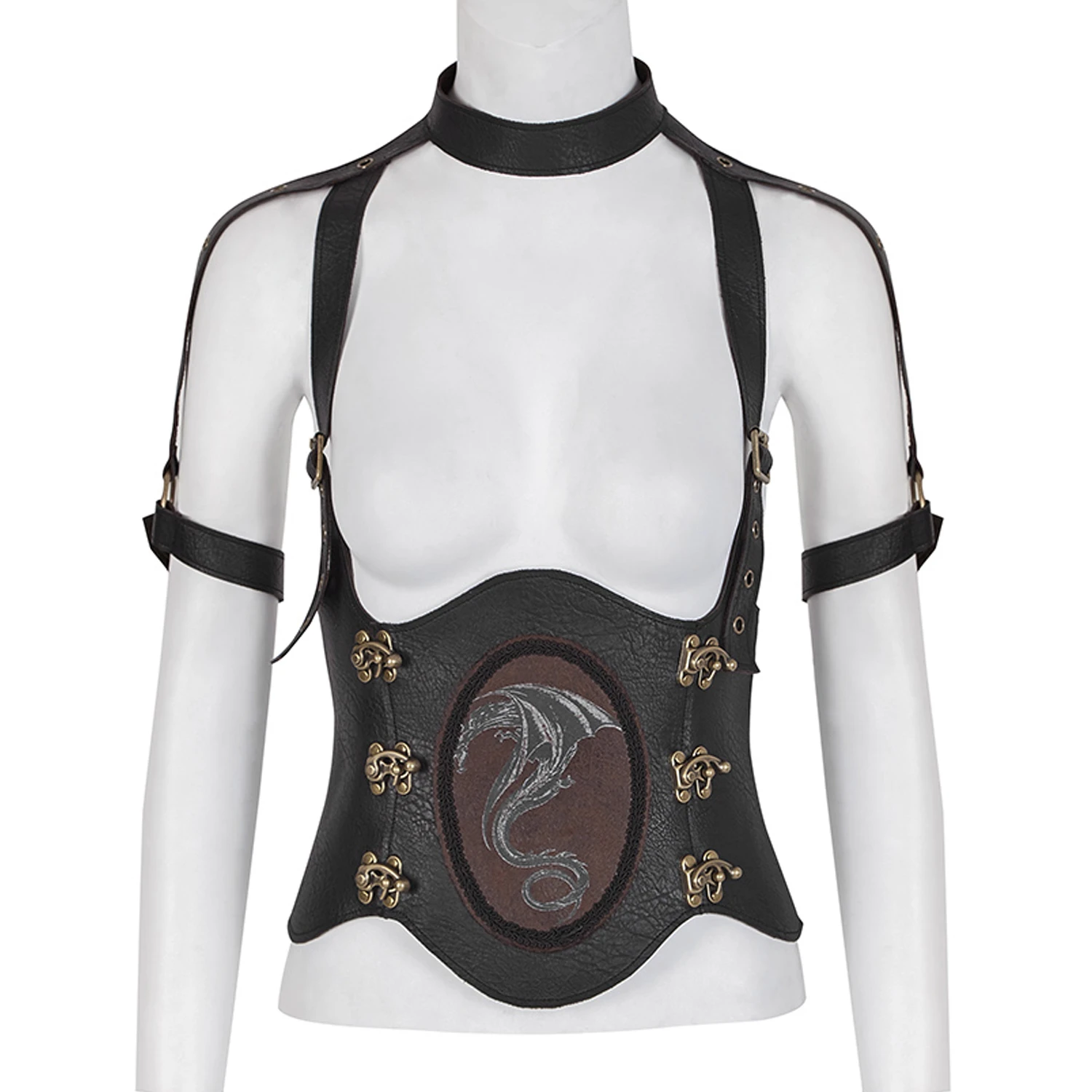 PUNK RAVE Serre-Taille Marron Foncé 'Dragon Lady' 3 PUNK RAVE Serre-Taille Marron Foncé 'Dragon Lady'