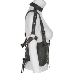 PUNK RAVE Serre-Taille Marron Foncé 'Dragon Lady' 23 PUNK RAVE Serre-Taille Marron Foncé 'Dragon Lady' -ALCHEMY GOTHIC shop serre taille marron fonce dragon lady 1 7