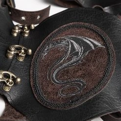 PUNK RAVE Serre-Taille Marron Foncé 'Dragon Lady' 25 PUNK RAVE Serre-Taille Marron Foncé 'Dragon Lady' -ALCHEMY GOTHIC shop serre taille marron fonce dragon lady 1 9