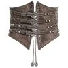 PUNK RAVE Serre-Taille Steampunk 'Bestia' Marron -ALCHEMY GOTHIC shop serre taille steampunk bestia marron