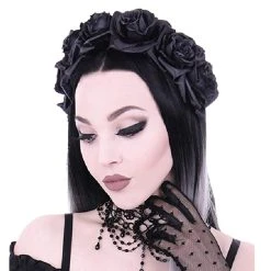 RESTYLE Serre-Tête 'Black Roses'
