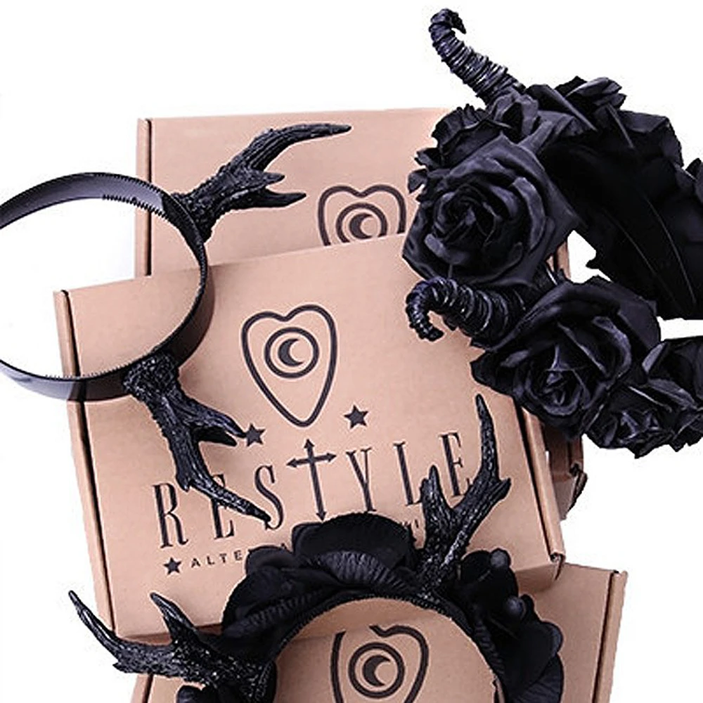 RESTYLE Serre-Tête 'Black Roses' 5 RESTYLE Serre-Tête 'Black Roses' – Image 3