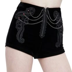 DEVIL FASHION Short 'Artemis' En Velours Noir