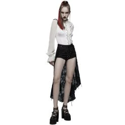 PUNK RAVE Short Avec Sur-Jupe Amovible 'Coffin' Noir 19 PUNK RAVE Short Avec Sur-Jupe Amovible 'Coffin' Noir -ALCHEMY GOTHIC shop short avec sur jupe amovible coffin noir 3