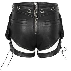 PUNK RAVE Short 'Bunker Bomber' Noir -ALCHEMY GOTHIC shop short bunker bomber noir 16
