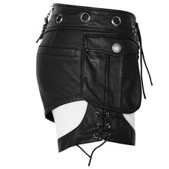 PUNK RAVE Short 'Bunker Bomber' Noir -ALCHEMY GOTHIC shop short bunker bomber noir 17