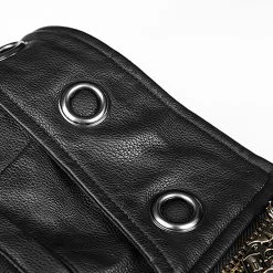 PUNK RAVE Short 'Bunker Bomber' Noir -ALCHEMY GOTHIC shop short bunker bomber noir 19