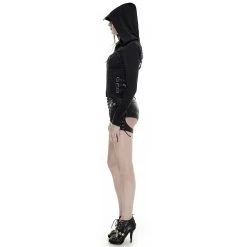 PUNK RAVE Short 'Bunker Bomber' Noir -ALCHEMY GOTHIC shop short bunker bomber noir 7