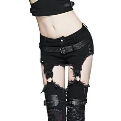 PUNK RAVE Short Et Leg Warmers 'Furia' Noirs -ALCHEMY GOTHIC shop short et leg warmers furia noirs 11