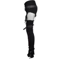 PUNK RAVE Short Et Leg Warmers 'Furia' Noirs -ALCHEMY GOTHIC shop short et leg warmers furia noirs 14