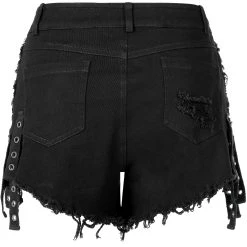 PUNK RAVE Short Gothique 'Ragged' Noir 32 PUNK RAVE Short Gothique 'Ragged' Noir -ALCHEMY GOTHIC shop short gothique ragged noir 12