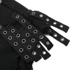 PUNK RAVE Short Gothique 'Ragged' Noir 35 PUNK RAVE Short Gothique 'Ragged' Noir -ALCHEMY GOTHIC shop short gothique ragged noir 15