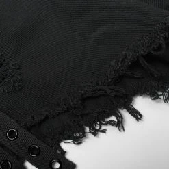 PUNK RAVE Short Gothique 'Ragged' Noir 37 PUNK RAVE Short Gothique 'Ragged' Noir -ALCHEMY GOTHIC shop short gothique ragged noir 17