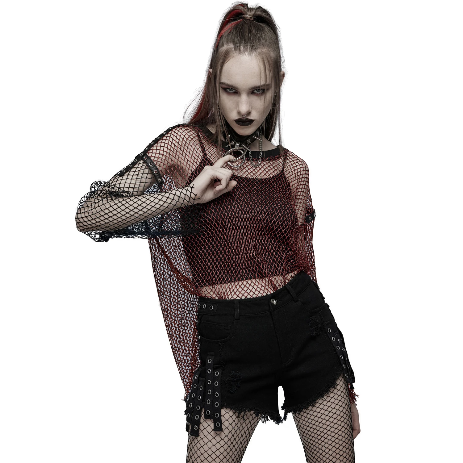 PUNK RAVE Short Gothique 'Ragged' Noir 6 PUNK RAVE Short Gothique 'Ragged' Noir – Image 4