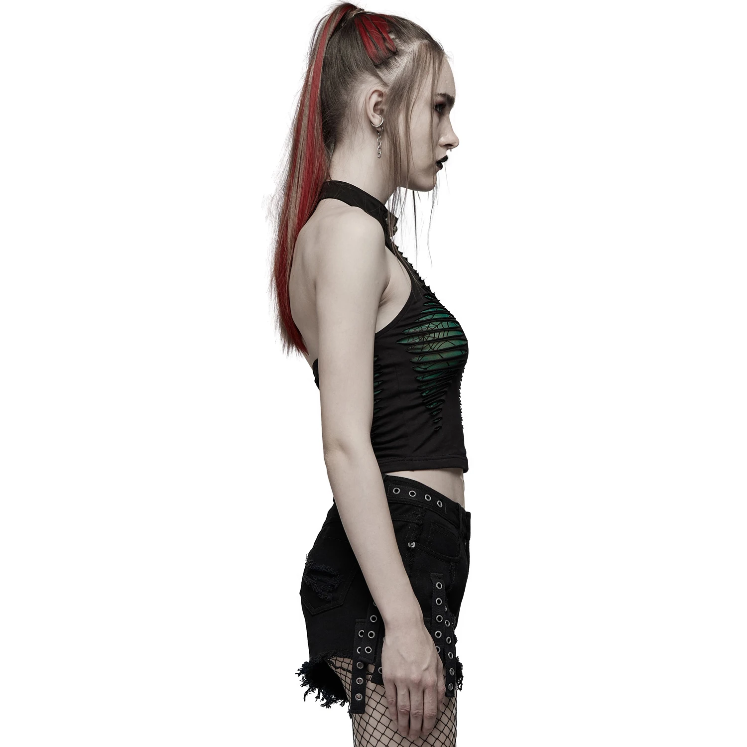 PUNK RAVE Short Gothique 'Ragged' Noir 9 PUNK RAVE Short Gothique 'Ragged' Noir – Image 7