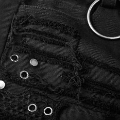 PUNK RAVE Short Gothique 'Tank Girl' Noir -ALCHEMY GOTHIC shop short gothique tank girl noir 10