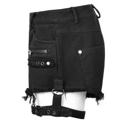 PUNK RAVE Short Gothique 'Tank Girl' Noir -ALCHEMY GOTHIC shop short gothique tank girl noir 7