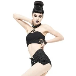 DEVIL FASHION Short 'Iona' Noir -ALCHEMY GOTHIC shop short iona noir 3