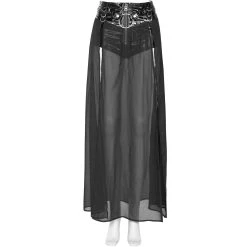 PUNK RAVE Short-Jupe 'Mortifera' En Simili Cuir Noir -ALCHEMY GOTHIC shop short jupe mortifera en simili cuir noir 10