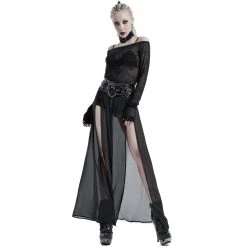 PUNK RAVE Short-Jupe 'Mortifera' En Simili Cuir Noir -ALCHEMY GOTHIC shop short jupe mortifera en simili cuir noir 3