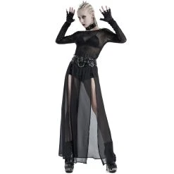 PUNK RAVE Short-Jupe 'Mortifera' En Simili Cuir Noir -ALCHEMY GOTHIC shop short jupe mortifera en simili cuir noir 5