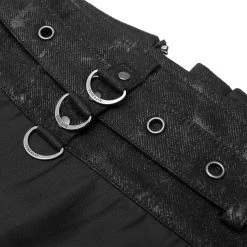 PUNK RAVE Short-Jupe 'Mortifera' Noire -ALCHEMY GOTHIC shop short jupe mortifera noire 10