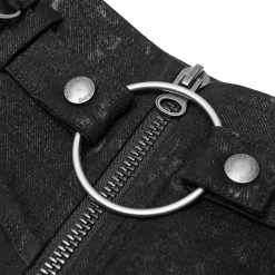 PUNK RAVE Short-Jupe 'Mortifera' Noire -ALCHEMY GOTHIC shop short jupe mortifera noire 9