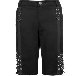 DEVIL FASHION Short Pour Hommes 'Bommot' Noir -ALCHEMY GOTHIC shop short pour hommes bommot noir 13