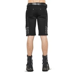 DEVIL FASHION Short Pour Hommes 'Bommot' Noir -ALCHEMY GOTHIC shop short pour hommes bommot noir 8