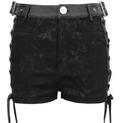 DEVIL FASHION Short 'Sherzal' Noir 36 DEVIL FASHION Short 'Sherzal' Noir -ALCHEMY GOTHIC shop short sherzal noir 14