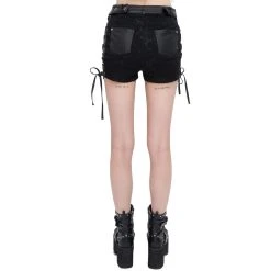 DEVIL FASHION Short 'Sherzal' Noir 28 DEVIL FASHION Short 'Sherzal' Noir -ALCHEMY GOTHIC shop short sherzal noir 6