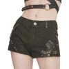 DEVIL FASHION Short 'Steampunk Gear' Marron 1 DEVIL FASHION Short 'Steampunk Gear' Marron -ALCHEMY GOTHIC shop short steampunk gear marron