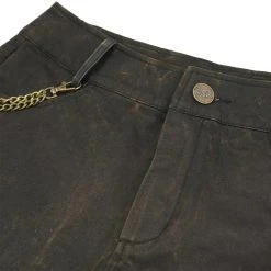 DEVIL FASHION Short 'Steampunk Gear' Marron -ALCHEMY GOTHIC shop short steampunk gear marron 15