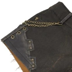 DEVIL FASHION Short 'Steampunk Gear' Marron -ALCHEMY GOTHIC shop short steampunk gear marron 17